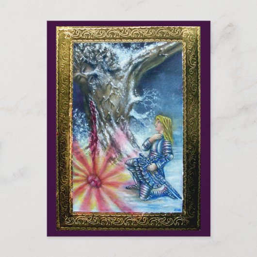 CARTE POSTALE PERCEVATION ET VISION DU SAINT-GRAIL (Devant)