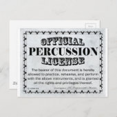 Carte Postale Percussion (Devant / Derrière)