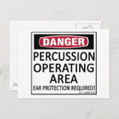 Carte Postale Percussion de zone d'exploitation (Devant / Derrière)