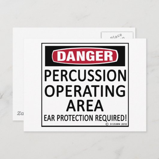 Carte Postale Percussion de zone d'exploitation (Devant / Derrière)