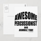 Carte Postale Percussionniste génial (Devant / Derrière)