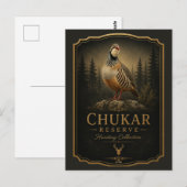 Carte Postale Perdrix Chukar ,Art (Devant / Derrière)