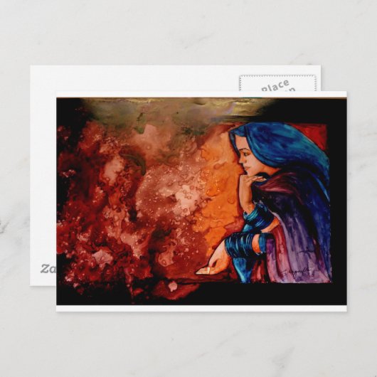 Carte Postale Perdu dans la pensée (Devant / Derrière)