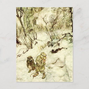Carte Postale Perdu dans les bois sombres par Arthur Rackham