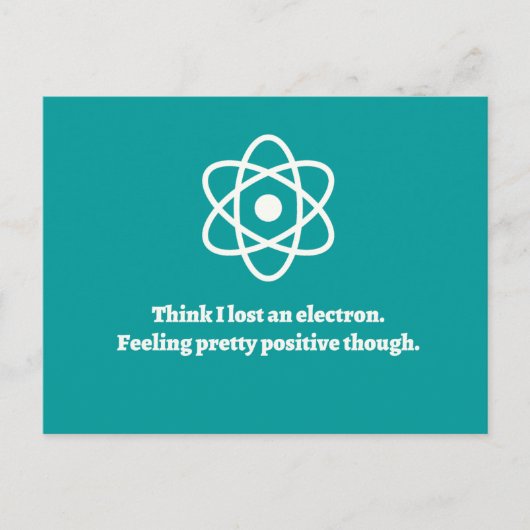 Carte Postale Perdu d'un électron (Devant)