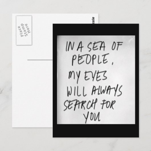 Carte Postale Perdu en mer (Devant / Derrière)