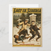 Carte Postale Perdu en Sibérie, vers 1898. (Devant / Derrière)