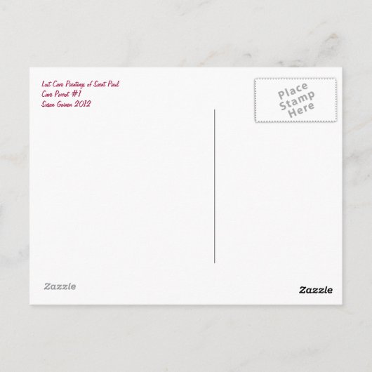 Carte postale Perdue Cave Parrot (Dos)