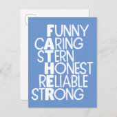 Carte Postale Père Attributs Mot-de-passe Art (Devant / Derrière)