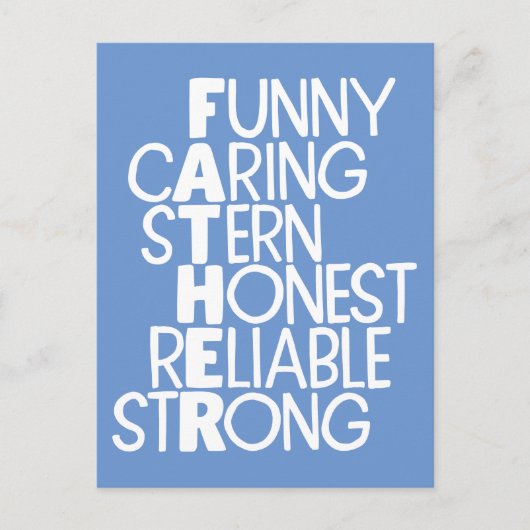 Carte Postale Père Attributs Mot-de-passe Art (Devant)