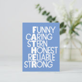 Carte Postale Père Attributs Mot-de-passe Art (Debout devant)