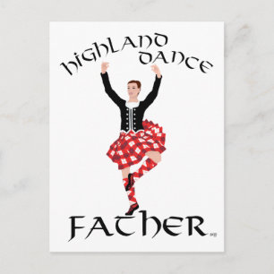 Carte Postale Père de danse highland écossaise