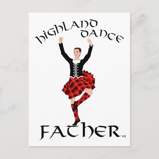Carte Postale Père de danse highland écossaise (Devant)
