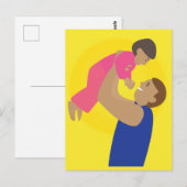 Carte Postale Père et enfant (Devant / Derrière)