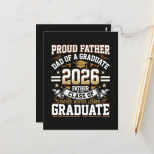 Carte Postale Père fier de la promotion 2026 diplômé
