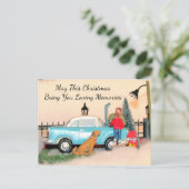 Carte postale Père & Fils & Voiture Bonification d (Debout devant)