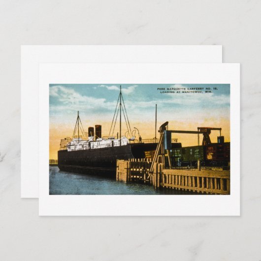 Carte Postale Pere Marquette Car Ferry No 18, Manitowoc (Devant / Derrière)