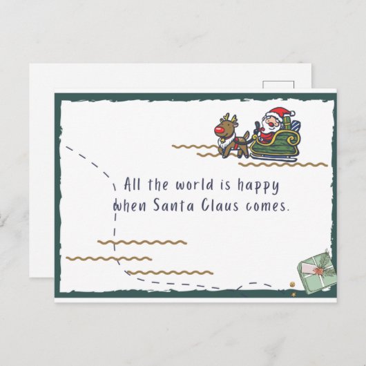 Carte Postale Père Noël (Devant / Derrière)