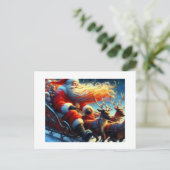 Carte Postale Père Noël, (Debout devant)