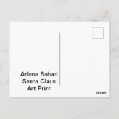 Carte Postale Père Noël, (Dos)