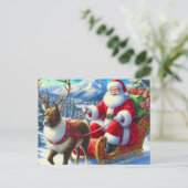 Carte Postale Père Noël 08 (Debout devant)