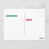 Carte Postale Père Noël à cheval sur un Camel (Dos)