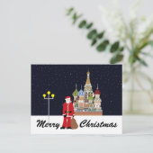 Carte postale père Noël à Moscou Noël (Debout devant)
