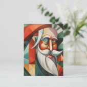 Carte Postale Père Noël Abstrait (Debout devant)