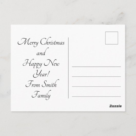 Carte Postale Père Noël Abstrait (Dos)