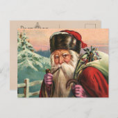 Carte postale Père Noël Alpine (Devant / Derrière)