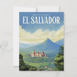 Carte Postale Père Noël Ana Volcano El Salvador Voyage