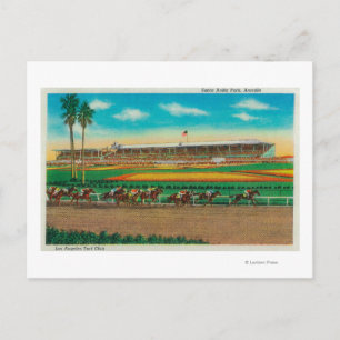 Carte Postale Père Noël Anita Park Horse Races Arcadia, CA