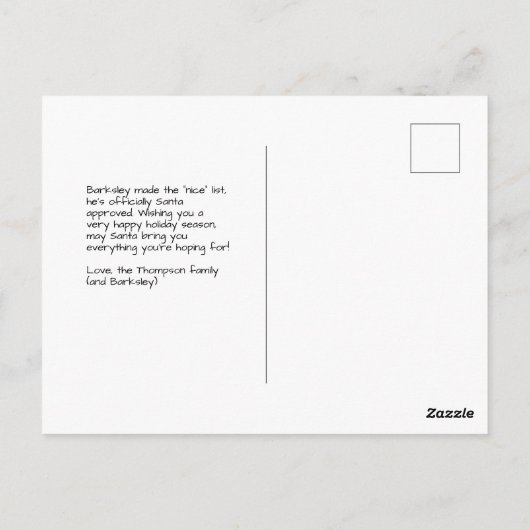 Carte Postale Père Noël Approuvée Naughty ou Nice (Dos)