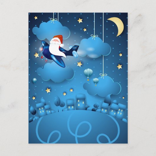 Carte Postale Père Noël arrive (Devant)