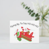 Carte postale Père Noël avion (Debout devant)