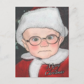 Carte postale père Noël Baby Joyeux Noël