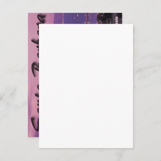 Carte postale père Noël Barbara California (Devant / Derrière)