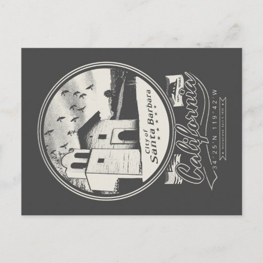 CARTE POSTALE PÈRE NOËL BARBARA CALIFORNIE (Devant)