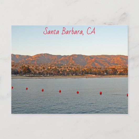 Carte Postale Père Noël Barbara, Californie coucher de soleil mo (Devant)