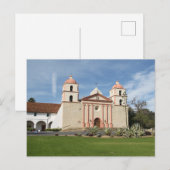 Carte Postale Père Noël Barbara Spanish Mission, Californie (Devant / Derrière)