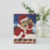 Carte postale Père Noël berger allemand (Debout devant)