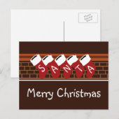 Carte postale père Noël Christmas Stockings (Devant / Derrière)