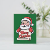 Carte Postale Père Noël Clin d'Œil 🎅 "Merry Christmas" (Debout devant)