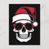 Carte Postale Père Noël crâne Goth Noël (Devant)