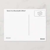 Carte Postale père Noël Cruz Boardwalk & Wharf (Dos)