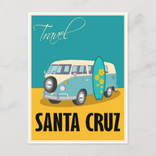 Carte Postale père Noël Cruz California Travel