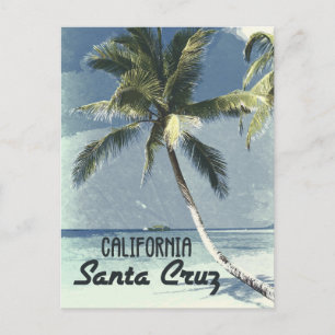 Carte Postale père Noël Cruz Californie Poster Vintage voyage Ar