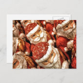 Carte postale Père Noël en bois (Devant / Derrière)