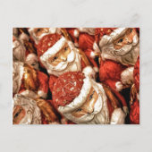 Carte postale Père Noël en bois (Devant)