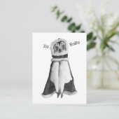 Carte postale Père Noël en caoutchouc (Debout devant)